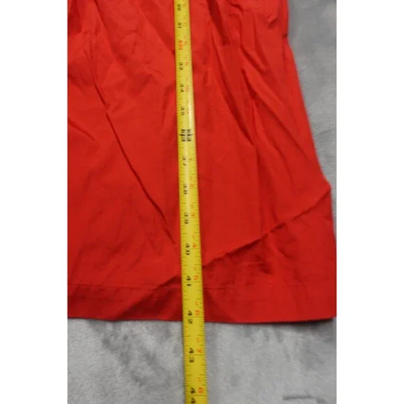 Madewell Women's Size Medium Cerise Red Smocked Poplin Puff Sleeve Midi Dress - Picture 4 of 7